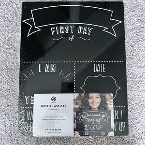 New! First Day & Last Day reusable chalkboard with 2 chalk sticks